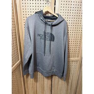 The North Face Mens XXL Heather Gray Pullover Hoodie Logo Graphic Activewear